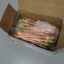 Gohantee Access Service Valve, 30Pcs 1/4" SAE x 1/4" OD x 4" Stem Core AC Refrigeration Copper Filling HVAC Schrader Valve with 2 Pcs BPV31 Bullet Piercing Valves for HVAC Refrigerant System