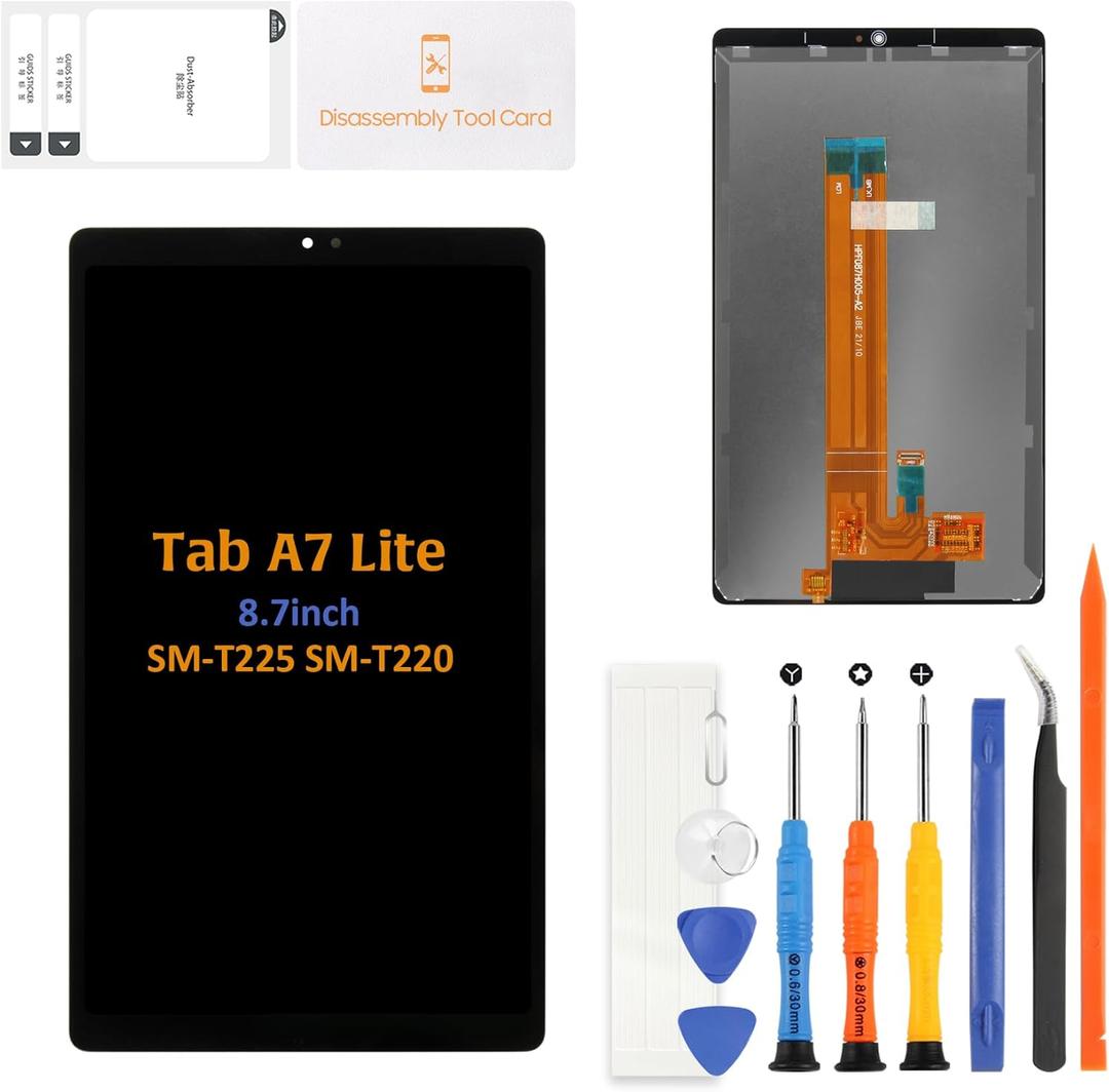 A-MIND for Samsung Galaxy Tablet A7 Lite 8.7“ SM-T220 SM-T227U Screen Replacement LCD Display Touch Screen Digitizer Assembly Glass Repair Parts (Not for SM-T225 SM-T225N)