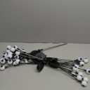 Mikikit Halloween Solar Eyeball Pathway Lights Led Outdoor Decorations for Garden Party Spooky Solar Powered Eyeball Lights for Halloween Christmas 6pcs