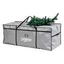 SJQYWDW Christmas Tree Storage Bag, 12 Ft Christmas Tree Bag, Reusable Heavy Duty 600D Oxford Cloth, Built-in Double Mesh Bags, Double Zippers for Large Artificial Tree(65×23×27in, Gray)