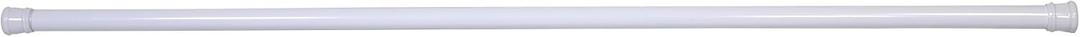 Adjustable Tension Steel Bathroom Shower Rod, 50-84 Inches, White Finish, No Drill  Design House, 564195
