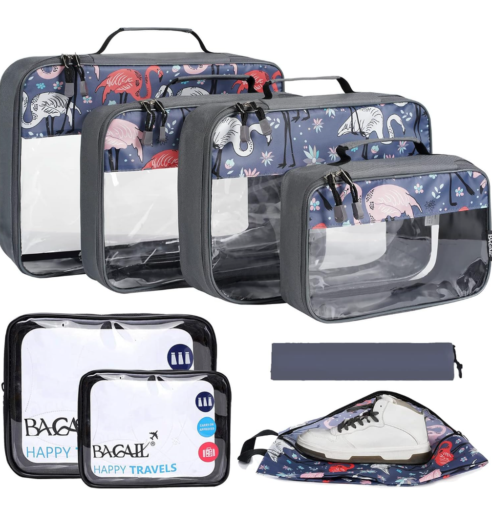 BAGAIL 8 Set/9 Set Packing Cubes Luggage Packing Organizer for Travel, Suitcase Packing Bags for Travel Accessories