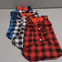 Tongcloud 3 Pack Plaid Puppy Cat Shirt - Cute Dog & Cat Shirts for Extra Large Dogs & Cats - Birthday Party & Holiday Photo(Red, Blue & White, X-Large)