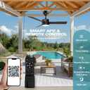 36 inch Plug-In Outdoor Ceiling Fan with Lights and Remote,LED Gazebo Hanging Fan with Hook,Dimmable Gazebo Fan,3000-6500k,Portable Fan for Gazebo,Balcony,Patios,Garage,Bedroom.