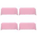 BRILLMAX Pink Tablecloths 90 x 156 Inch for 8ft Rectangle Tables - 150 GSM Polyester Fabric, Floor Length Drop, Water, Stain & Wrinkle Resistant Cloth Cover for Wedding Reception Banquet