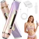 Bikini Trimmer for Women - 2 in 1 Dual Head Bikini Shaver, Painless Electric Razors for Silk Skin, Ceramic Blade, Waterproof Wet & Dry Use Body Hair Removal for TripPurple