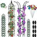 6.6 ft. Metal Obelisk Trellis for Climbing Plants with Twist Tie, Clips, and Butterflies