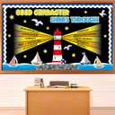 Summer Nautical Bulletin Board Classroom Decoration Ocean Lighthouse Motivational Cutout Good Character Shines Through Bulletin Board Nautical Sailing Back to School Supplies for Office Wall Decor