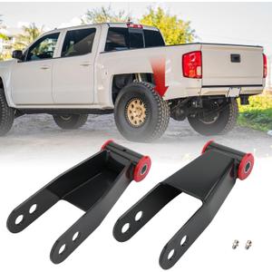 Lowering Shackle Kit, 2" Rear Drop, Fits Silverado 1500 1999-2019, For Chevy & GMC Silverado Sierra 1500, 1988-1998 C1500/C2500 & More, Suspension Leaf Spring Kits, Replace# 410520