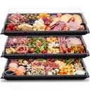 Shellwei 3 Pack Extra Large Charcuterie Board with Lids, 22 x 14 Inch