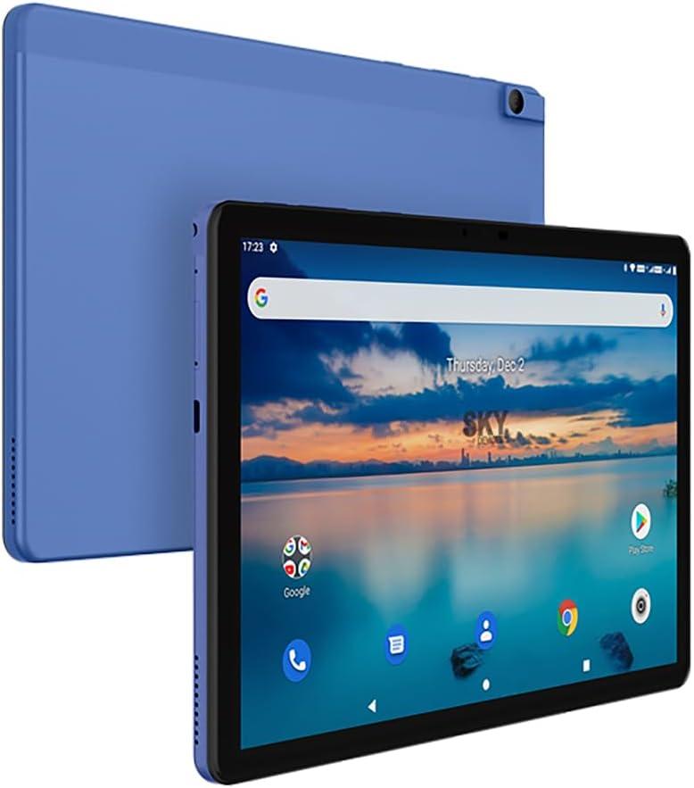 Elite T10 Tablet with Protective Case, 10-Inch HD Display, Octa-Core Processor, Android 11, 64GB Storage, 4GB RAM, 13MP + 8MP Cameras, Full Metal Body, Blue