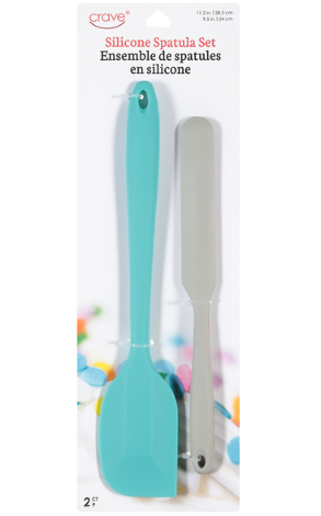 Crave Silicone Spatula Set, Teal/Grey
