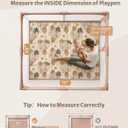 Blissful Diary Baby Play Mats for Floor, 71x59 Inch Extra Thicker & Large Soft Cushioning Foam Playmats for Babies and Toddlers, Foldable Washable Baby Crawling Mat for Playpen, Earth Tones Design