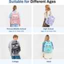 Sisipoet Clear Backpack for School, PVC Clear Bookbag Heavy Duty Transparent Backpack for Stadium Events See Through Bag