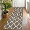 SHACOS Washable Runner Rug 20"x59" Non Slip Stain Resistant Dirt Trapper Rug Runner Floor Mat Carpet Runners for Entryway Kitchen Home Garage Office, Brown
