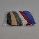 6 Pack Women's Ribbed Cotton Thongs High Waist Seamless Panties Plus Size High Rise No Show Underwear (Large)