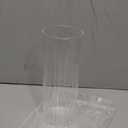 Gute 10 Inch Glass Vases for Decor, Flower Vase for Home Decor, Modern Decorative Clear Vase Centerpieces Living Room, Kitchen