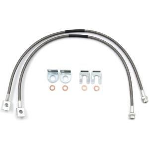 MSCRP 89702 Front Stainless Brake Lines for 87-06 Jeep TJ/YJ/XJ With 4"-6" Suspension Lift Kits