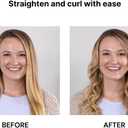 L'ANGE HAIR Aplatir Ceramic 1" Flat Iron | Adjustable Temp & Dual Voltage Hair Straightener | Tourmaline-Infused Plates for Smooth, Frizz-Free Styling | 1 Inch Styling Tool (Blush)