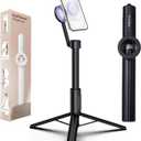 KraftGeek Magnetic Phone Tripod for iPhone MagSafe, 64" Selfie Stick Cell Phone Tirpod Stand for Video Recording, Vlogging & Content Creation (64 Inches-Black)