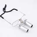 REEHUT 6X Binocular Loupes Glasses Metal Frame Magnifying Lens Examination Magnifying Glasses Working Distance 360-460mm for Surgical Operations with Box DY-600
