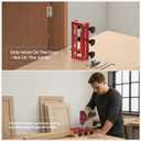 Door Hinge Jig, Aluminum Alloy Door Hinge Router Template, Adjustable Door Mortiser Fits Door Hinges from 2.5" to 5" Length, 1/4" Radius, 5/8" Radius and Types of Square