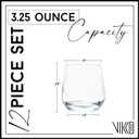 Vikko 3.25 Ounce Shot Glasses, Set of 12 Small Liquor and Spirit Glasses, Durable Tequila Bar Glasses For Alcohol and Espresso Shots, 12 Piece Shooter Glass Set (LAL)