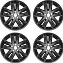 Wheel Skins Compatible with Ford Explorer 2011-2019; 18 inch Wheel Covers; Black Set of 4 Packs (Glossy Black)