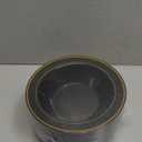 JOLLY PARTY 50PCS Black Plastic Bowls with Gold Rim-12oz, Christmas Thanksgiving Premium Disposable Soup Dessert Salad Bowls for Wedding/Party/Halloween