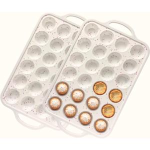 Silicone Cupcake Pan & Mini Silicone Muffin PanCombo Set - silicone mini muffin pan 24-2pack for Baking Non-Stick, Perfect for Cupcakes, Muffins & Desserts, Egg Bites Oven Safe, 2 Pack Confetti