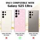 Newseego for Samsung Galaxy S25 Ultra 5G Case, Luxury Bling Rhombus Pattern Plating Case for Women Girls Men Anti-Scratch Soft TPU Frame Hard PC Back Bumper Cover for Samsung Galaxy S25 Ultra-Pink
