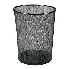 Mind Reader Mesh Trash Can, 1 Piece, Waste Paper Basket, Round, Office, Metal Mesh, 11.5" L x 11.5" W x 13.75" H, Black