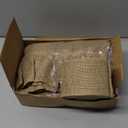 Chalyna Christmas Tree Skirt Decorations Linen Burlap Tree Skirt Xmas Tree Skirt for Winter Farmhouse Brown Burlap Christmas Decor Indoor and 3 Inches Wide Fabric Craft Ribbon 10 Yards(47 Inches)