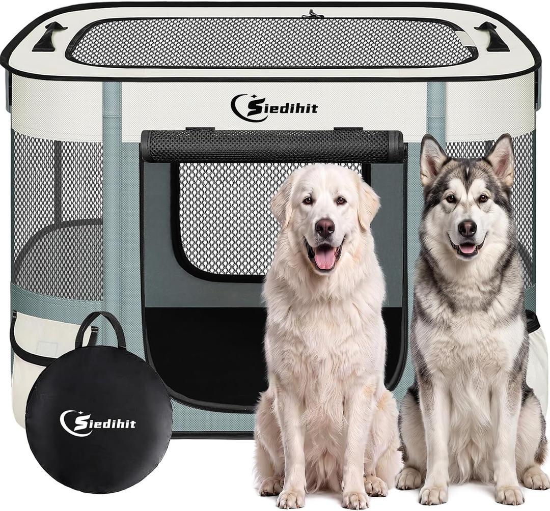 Siedihit 40" Dog Playpen,Cat Puppy Pen, Pet Portable Crate Indoor Outdoor