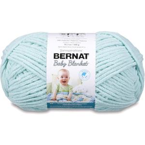 Bernat BABY BLANKET BB Seafoam Yarn - 1 Pack of 10.5oz/300g - Polyester - #6 Super Bulky - 220 Yards - Knitting/Crochet