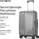 Samsonite UpLIFT X-Large Checked Hardside Luggage with Spinner Wheels - Airline-Approved, TSA Lock, Adjustable Handle System - Polycarbonate Hard Suitcase for Ultra Lightweight Travel - Silver Shimmer