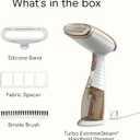 Conair Handheld Garment Steamer for Clothes, Turbo ExtremeSteam 1875W Fabric Steamer, Portable Handheld Design, Strong Penetrating Steam, White/Champagne