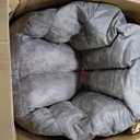 Big Joe Milano Large Bean Bag Chair for Kids, Teens, Adults, Cement Blazer, Lightweight Seat for Reading Nook and Gaming Vegan Leather, 3.5 foot Refillable