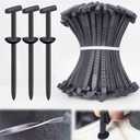 2 x Upgraded Nylon Universal Cable Tie Buckles - Nylon Zip Ties Holders Kit, Automotive Zipper Clips Self-Locking T Rivet Zipties for Car Fender Trunk Bumper Repair, Home & Garage(100Pcs)