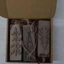 Geelin 12 Pcs Rustic Christmas Wooden Ornaments for Tree Grays and Browns Vintage Wood Christmas Tree Decorations 5.1 x 1.6 x 0.4 in Winter Xmas Farmhouse Hanging Ornaments for Wreath Party Decor