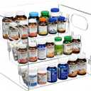 3-Tier Vitamin Storage Organizer, Organizer For Vitamin Bottles And Medicine Bottle, Vitamin Bottle Organizer For Countertop, Bathroom Cabinet Storage Items Are Clearly Visible