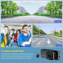2K Dash Camera for Car Front and Rear Inside WiFi Dash Cam with Phone App Security Video Recorder, HD 1080P Dashcam 2'' Screen Loop Recording, HDR, G-Sensor