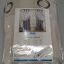 Bujasso Beige 90% Blackout Curtains with Sheer Overlay Mix and Match Double Layer Thermal Insulated Window Panels 84 inch for Living Room Bedroom Beige Drapes with Tiebacks Grommet Top 37" Wx84 Lx2