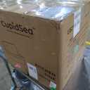 Utility Sink, Wall Mounted Farmhouse Bathroom Sink, Modern Laundry Sinks Above Counter, Floating Porcelain Ceramic Tub High Back for Garage, Washing Room, Kitchen