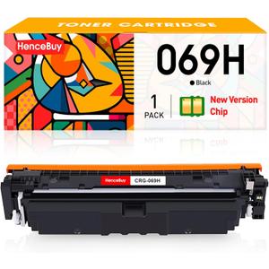 1 Black ,with CHIP 069H 069 Black Toner Cartridge Compatible Replacement for Canon 069 High Capacity Works for Canon Color ImageCLASS MF750C MF753Cdw LBP674Cdw MF751Cdw LBP674C Printer