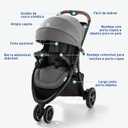 Graco Outpace LX All-Terrain 3-Wheel Baby Stroller, Cohen Compatible for Travel System, Easy One-Hand Fold, in-Seat Suspension for Comfortable Ride, Never-Flat Rubber Tires