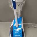 Mr. Clean Toilet Plunger and Bowl Brush Combo with Caddy, 3-Piece Heavy-Duty Plunger, Toilet Brush, and Caddy Set, White/Blue