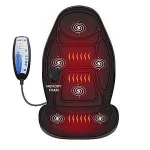 Snailax Back Massager with Heat, Memory Foam Chair Massage Pad, 5 Massage Modes & 2 Heat Settings, Seat Massager for Office Chair,Home Use