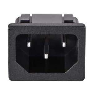 uxcell C14 Panel Mount Plug Adapter AC 250V 10A 3 Pins IEC Inlet Plug Power Connector Socket Straight Pack of 10