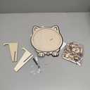 135-Piece Colored Cat Shaped Wooden Jigsaw Puzzle, Cats Shaped Wooden Puzzle, Unique Animal Shape Wood Puzzle Gifts for Cats Lovers, Home Decor Christmas